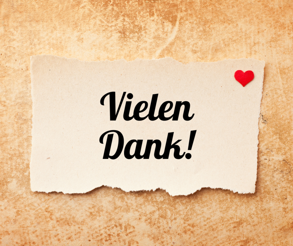 Das Bild zeigt den Schriftzug Vielen Dank anlässlich des Internationalen Tages der Pflege. 