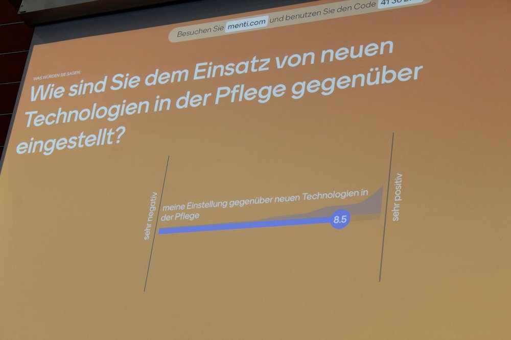 Bei interaktiven Mentimeter-Fragen konnten sich die TeilnehmerInnen der Fachtagung der NÖ ARGE für Pflege und Betreuung aktiv einbringen;