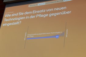 Bei interaktiven Mentimeter-Fragen konnten sich die TeilnehmerInnen der Fachtagung der NÖ ARGE für Pflege und Betreuung aktiv einbringen;